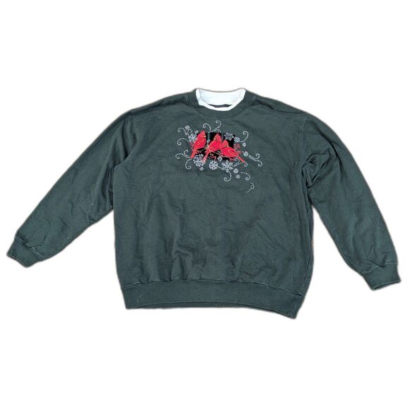 Winter Holiday Cardinal Ugly Christmas Sweater Womens XL - Picture 2 of 4